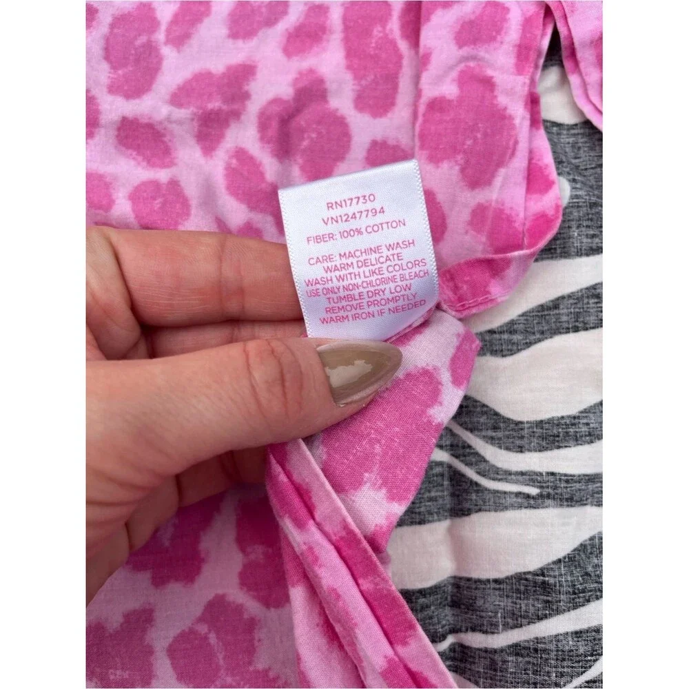 Almost Vintage Zebra Print Pink Leopard Print Shams Standard Pillowcases Y2k